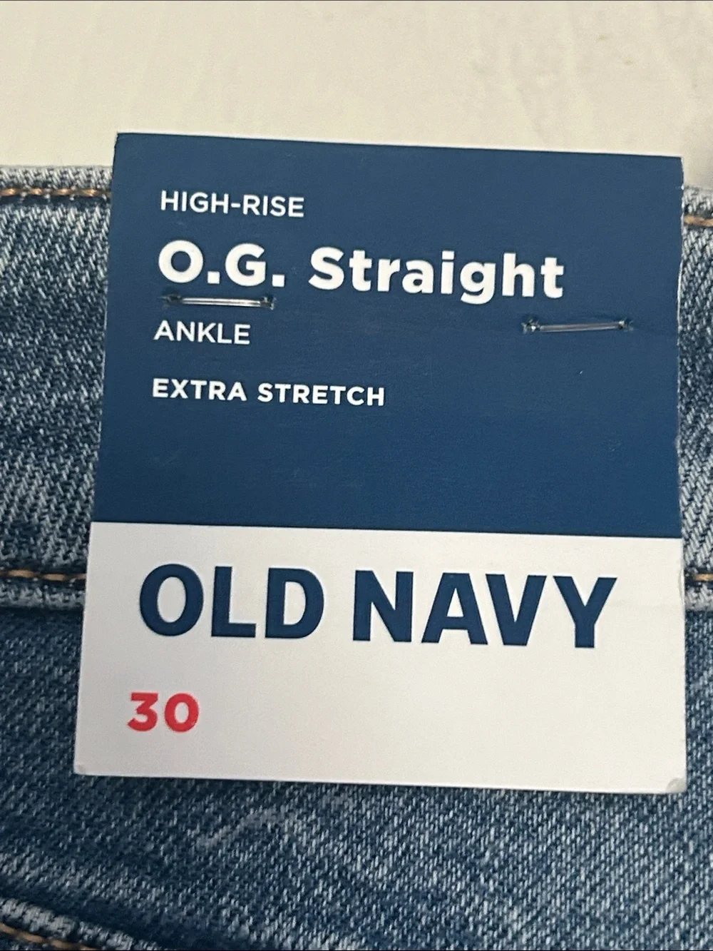 Old Navy extra stretch high rise O.G. Straight distressed jeans size 30